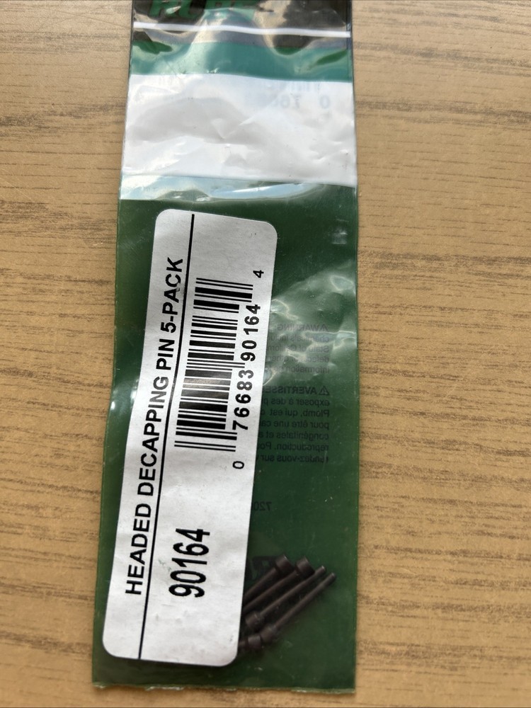 RCBS HEADED DECAPPING PINS 5 PACK # 90164