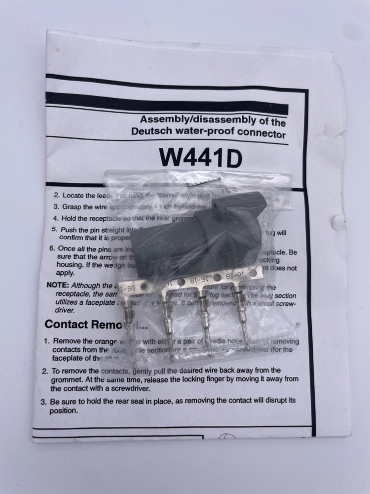 Whelen waterproof connector kit W441D