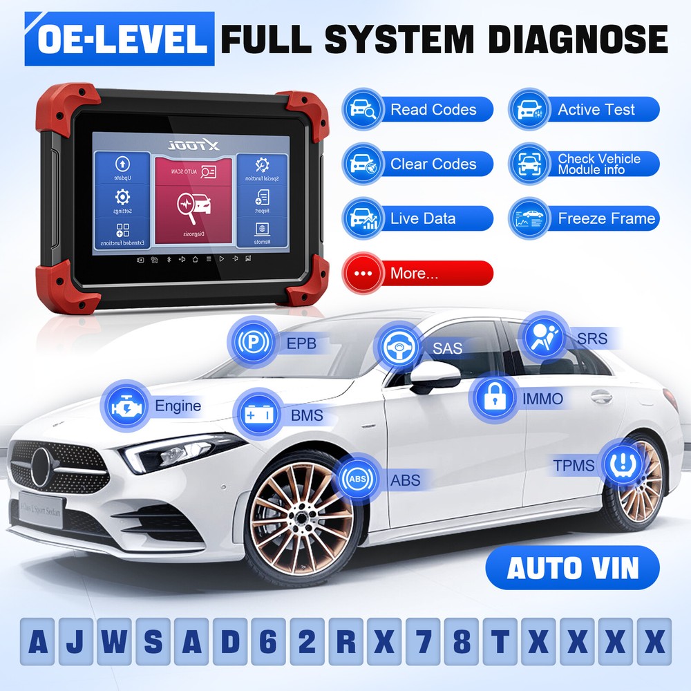 2024 XTOOL D7 Auto Diagnostic Scanner Tool BiDirectional E.CU Coding 36+Services