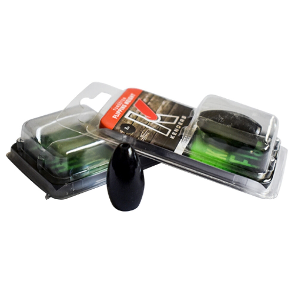 (6 Pack) 2 oz Tungsten Flipping Weights BLACK - 6 PACK - INSERT FREE