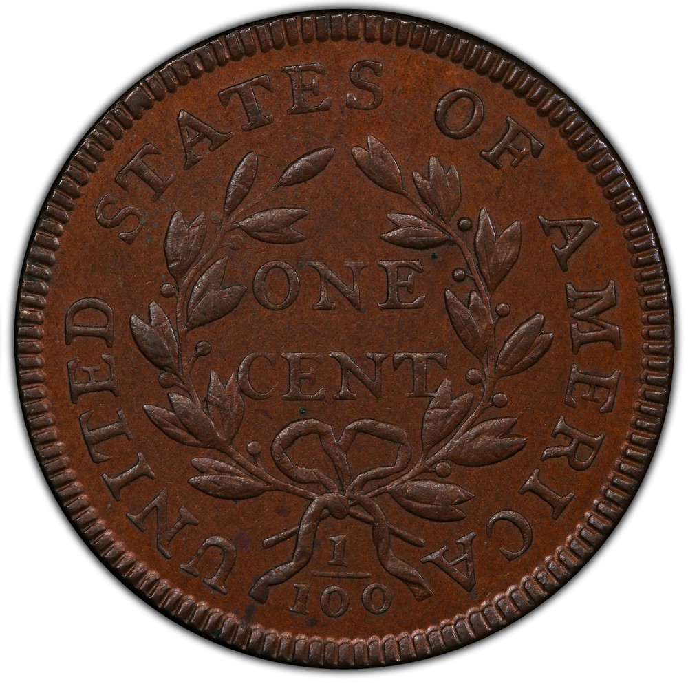 1797 DRAPED BUST 1C PCGS MS 64 BN