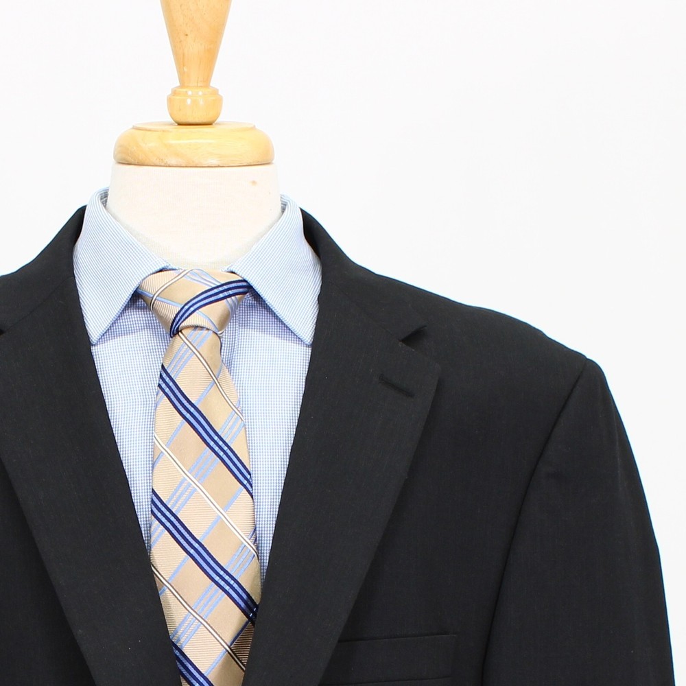Pronto Uomo 48R Gray Sport Coat Blazer Jacket Solid 2B Wool