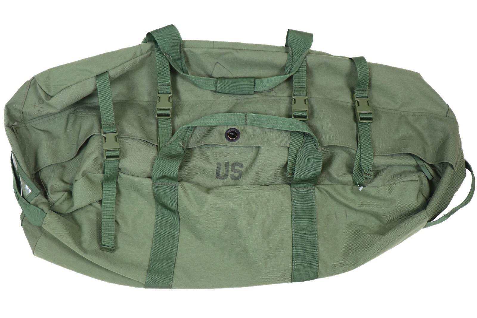 Improved Military Sea Bag US Army Duffle Sack Deployment Pack Green Side Zipper