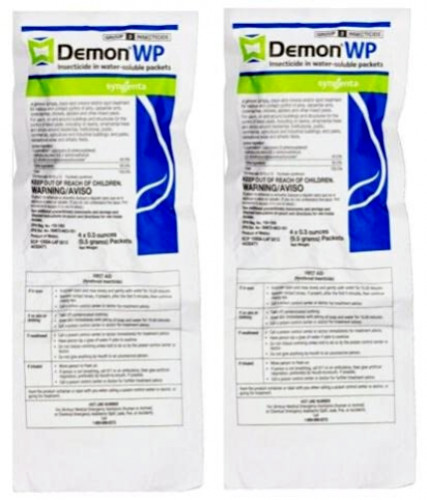 2 Demon WP Envelopes Containing 4 x 9.5 gram packets Pest Control Insecticide