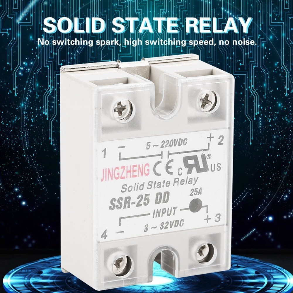 SSR-25 DD 25A 5-220VDC Solid State Relay For Industrial Automation Process