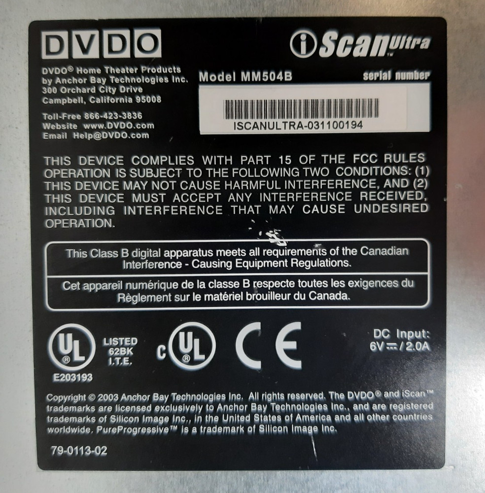 DVDO iScan Ultra Video Processor MM504B