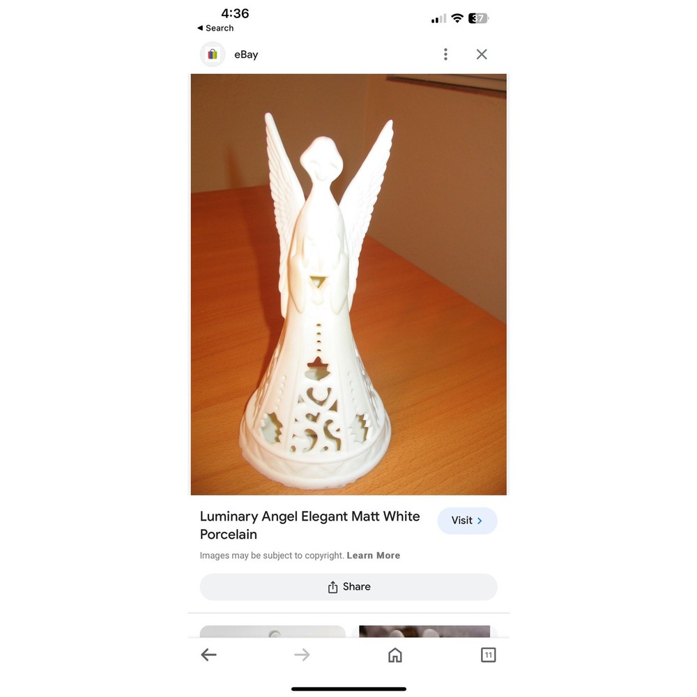 Bisque tea light candle holder