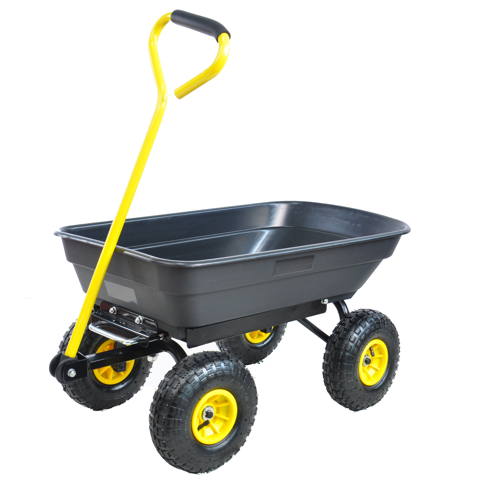 Wheelbarrow Heavy Duty Wagon Garden Cart Yard Dump Lawn Utility Outdoor Black