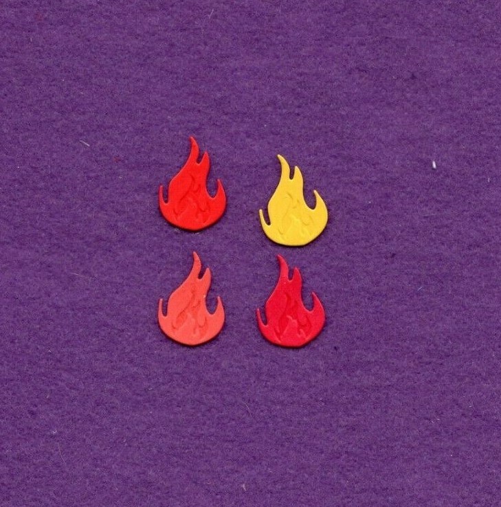 FIRE # 2 FIRE big die cuts scrapbook cards
