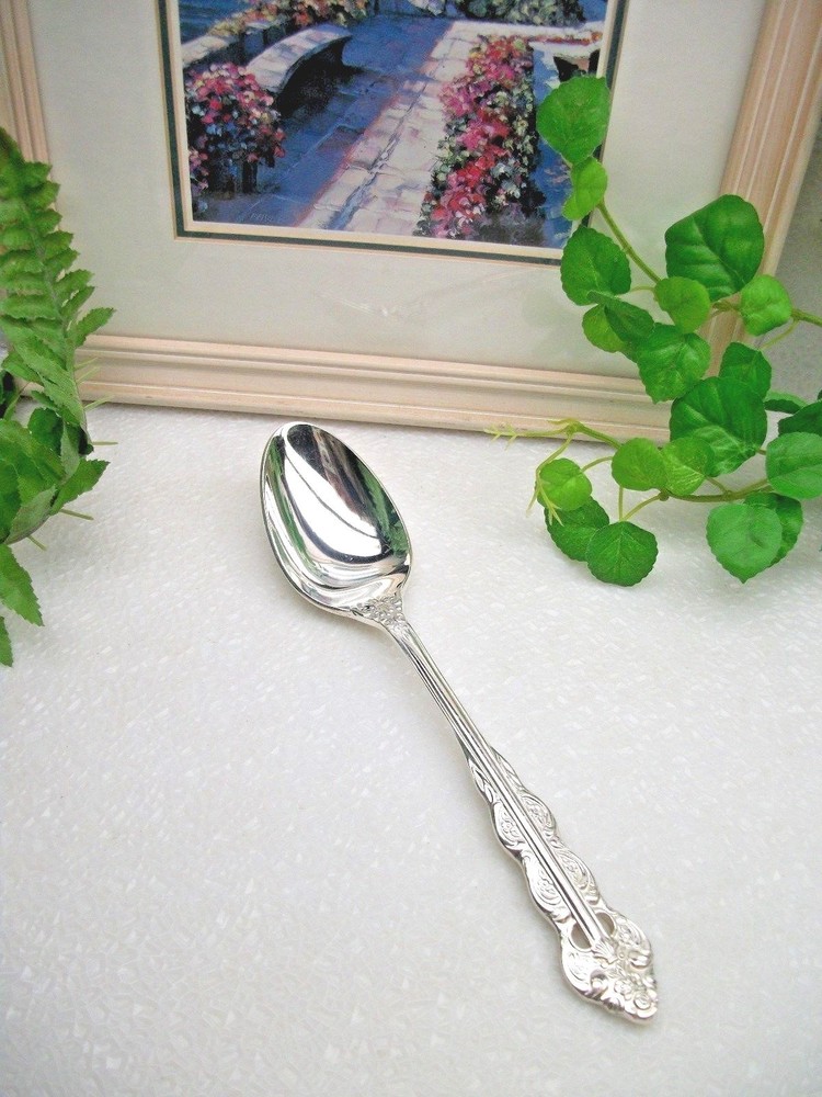 Ekco Eterna     LILLIANNE    Silverplate  Solid Serving Spoon