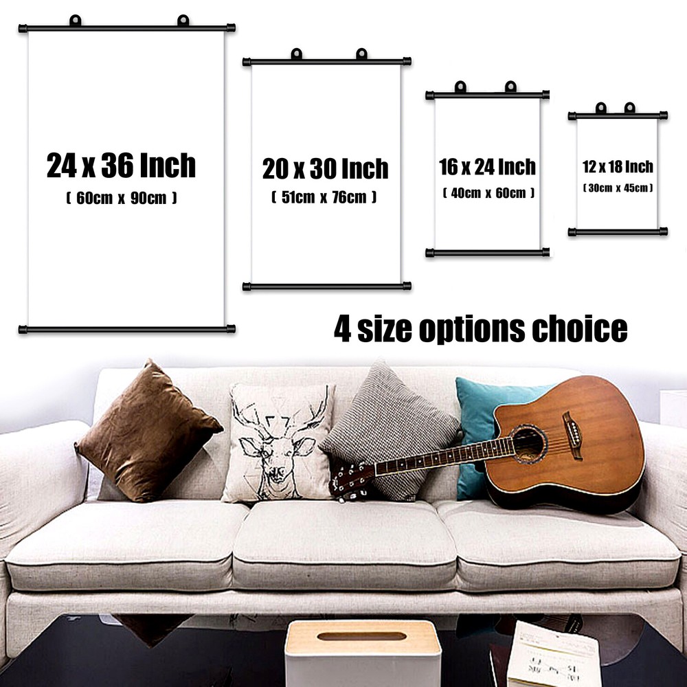 Custom Canvas Scroll Poster Personalized Customize Different Sizes