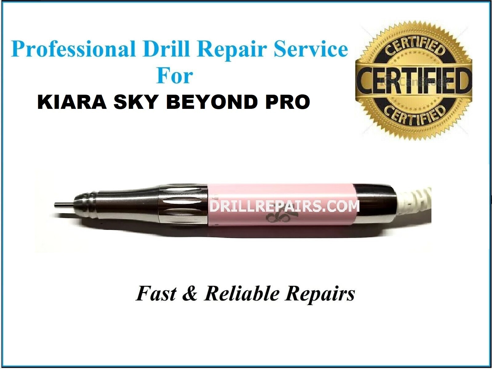 Kiara Sky Beyond Pro Nail Drill Handpiece E-File Repair Service