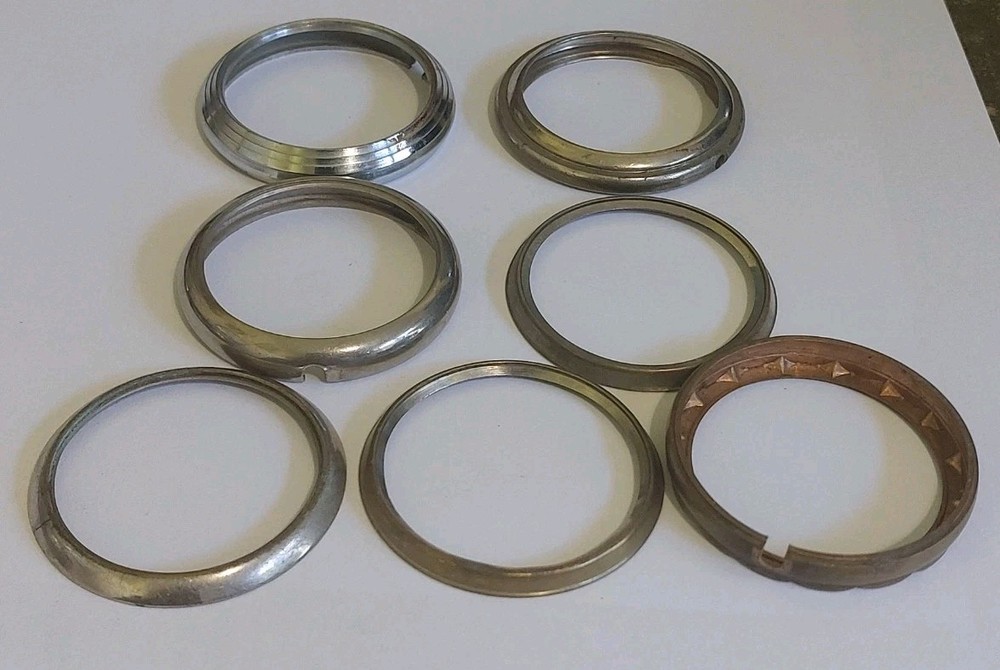 7 Vintage Pocket Watch Case Rings