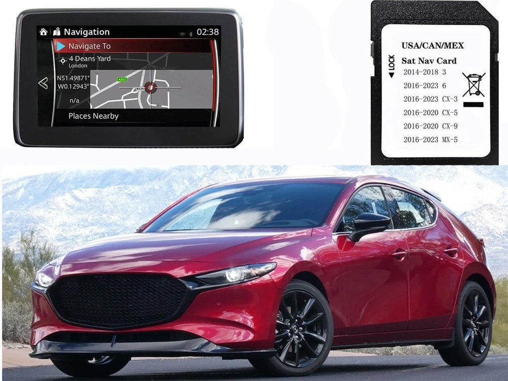Upgraded Navigation SD Card with Latest Maps Version Compatible with 3 6 CX-3 CX