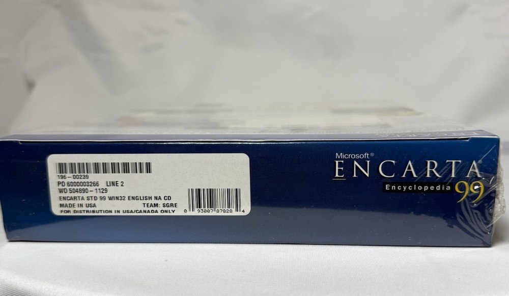 Microsoft Encarta Encyclopedia 99 Sealed