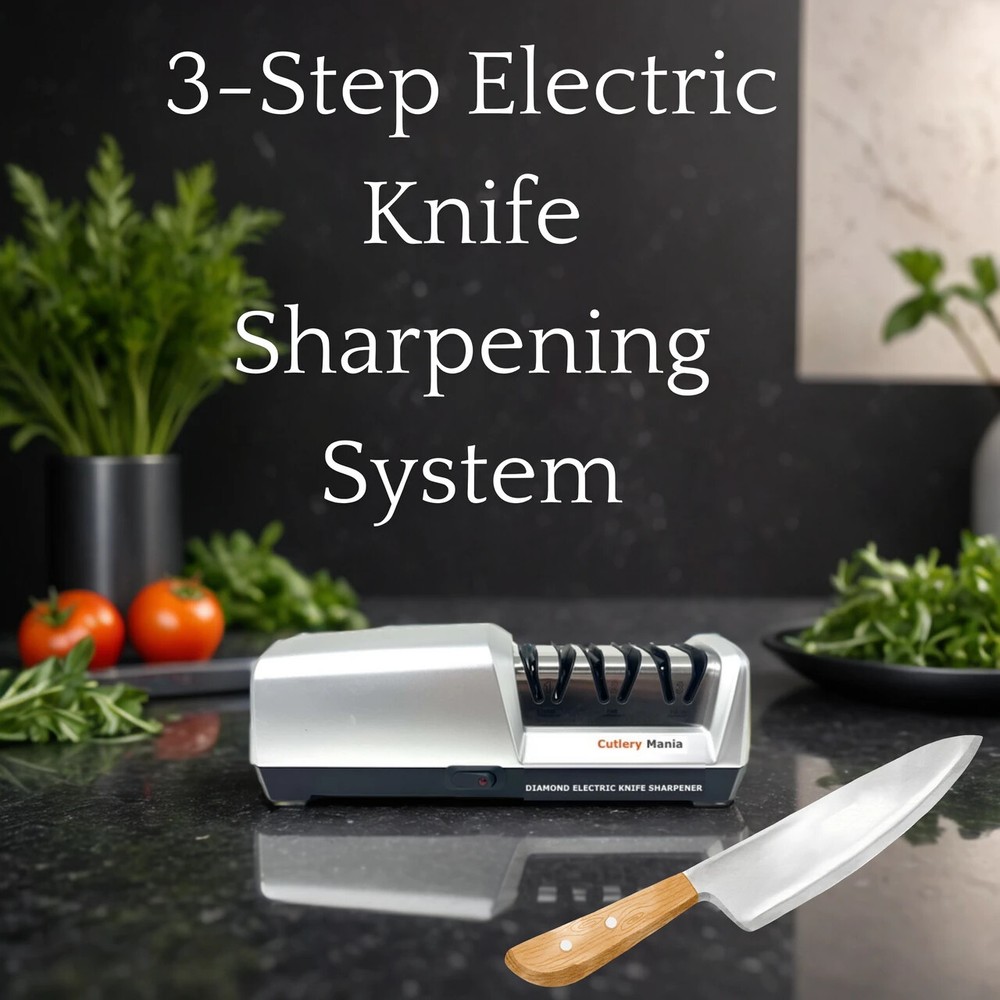 Electric Knife Sharpener New Silver