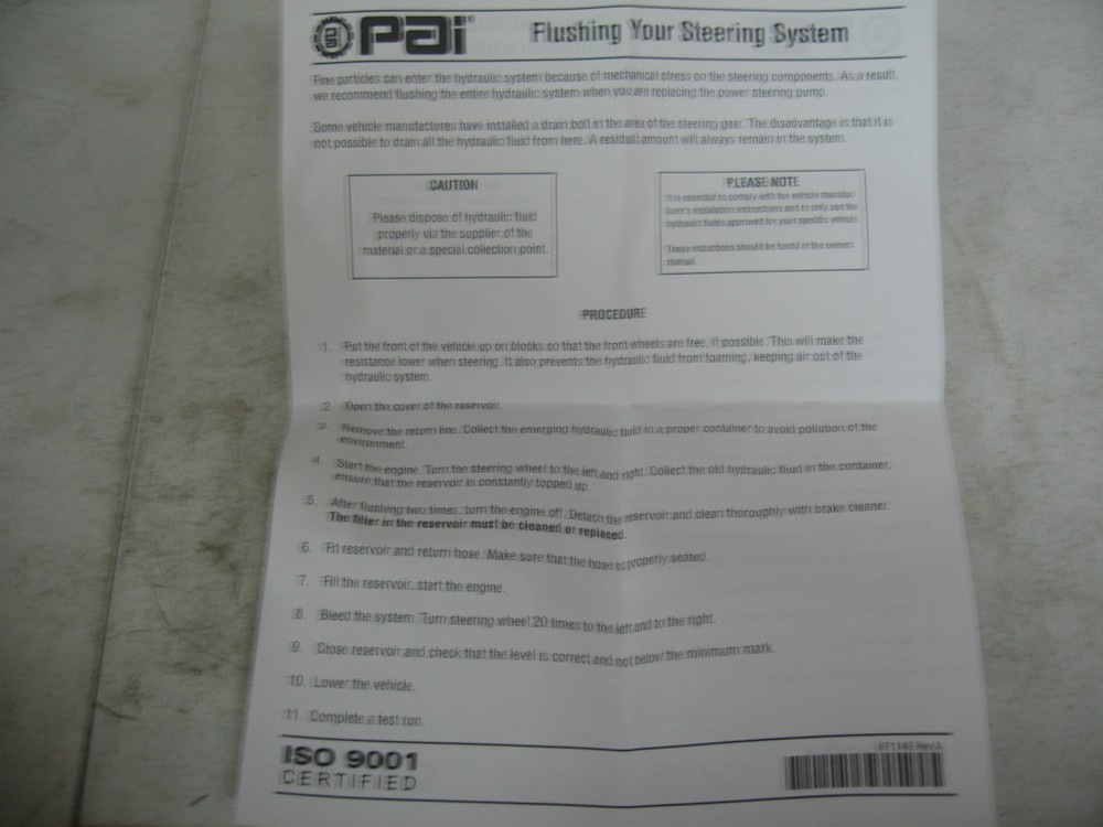 Power Steering Pump RH Rotation for International Excel# 451421E Ref# 1663204C91