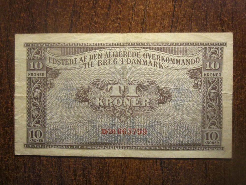 ND  (1945) DENMARK ALLIED COMMAND 10 KRONER