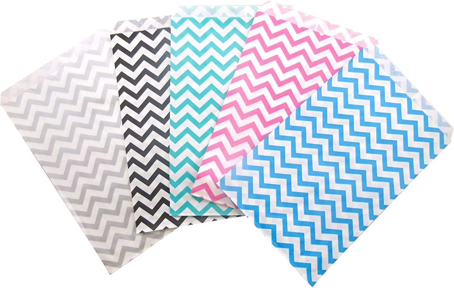 Decorative Flat Mixed Chevron Paper Gift Bags