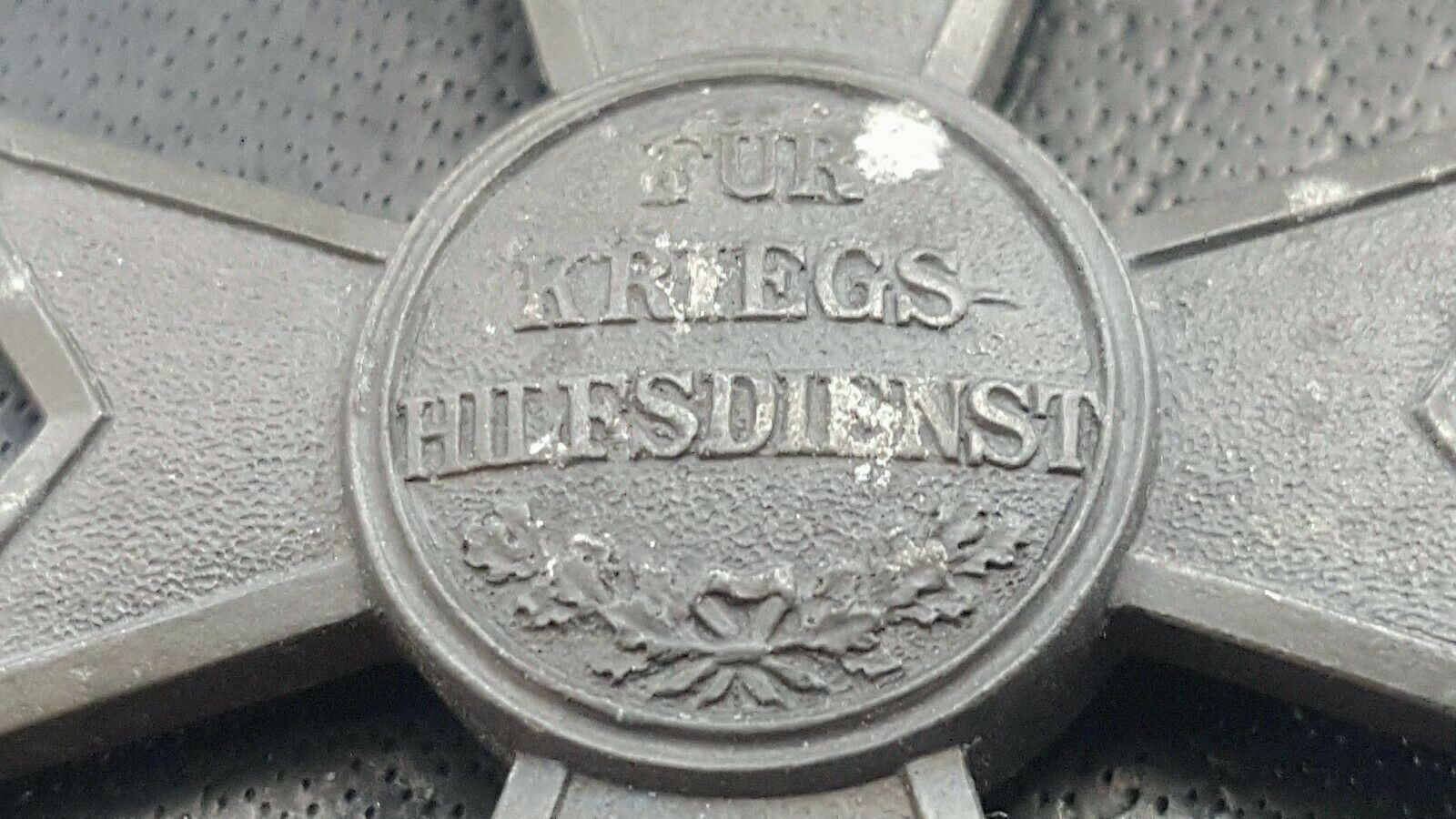 ✚9598✚ German Prussia WW1 Merit Cross for War Aid Kriegshilfe Kreuz medal