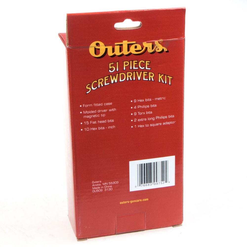 GUNSMITH OUTERS TOOL KIT 51PC OUTERS GUNSMITH
