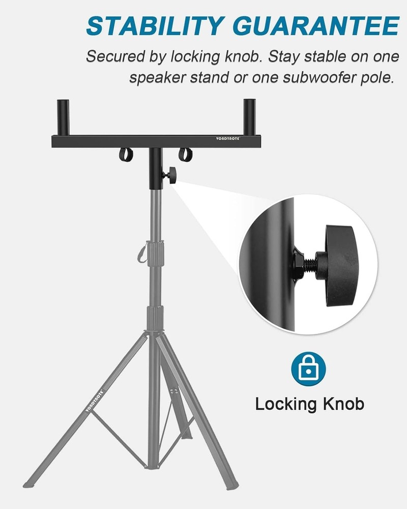 Dual Speaker Pole Mount Adapter Set with Cable Management System for Easy Setup