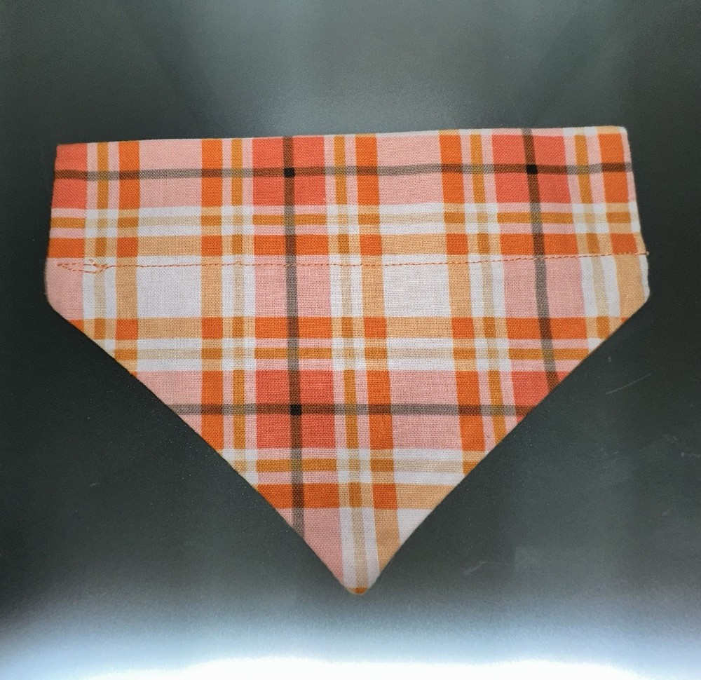 Handmade Over The Collar Bow & Bandanna Bundle (Plaid Pattern) - New