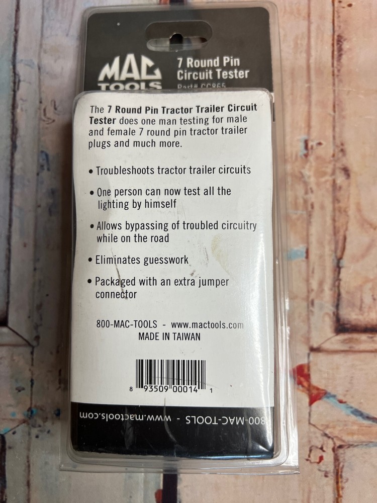 Mac Tools 7 Round Pin Circuit Tester CC865