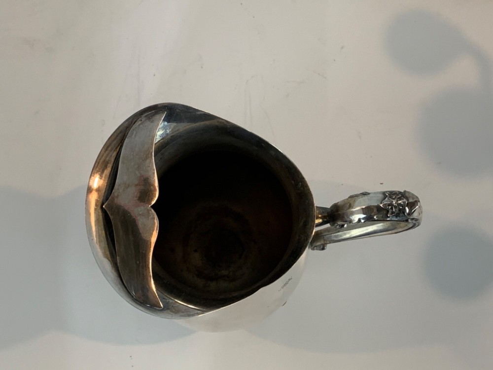 Vintage Leonard Silver Water Pitcher Footed Ice Guard