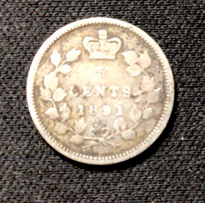 1891 Canada Silver! 5 Cent! ENN Coins