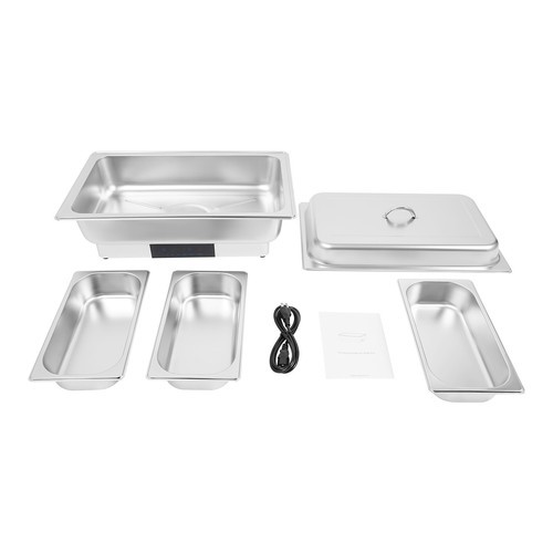 9.51Qt Electric Chafing Dish with Touch Control & 3 Compartments