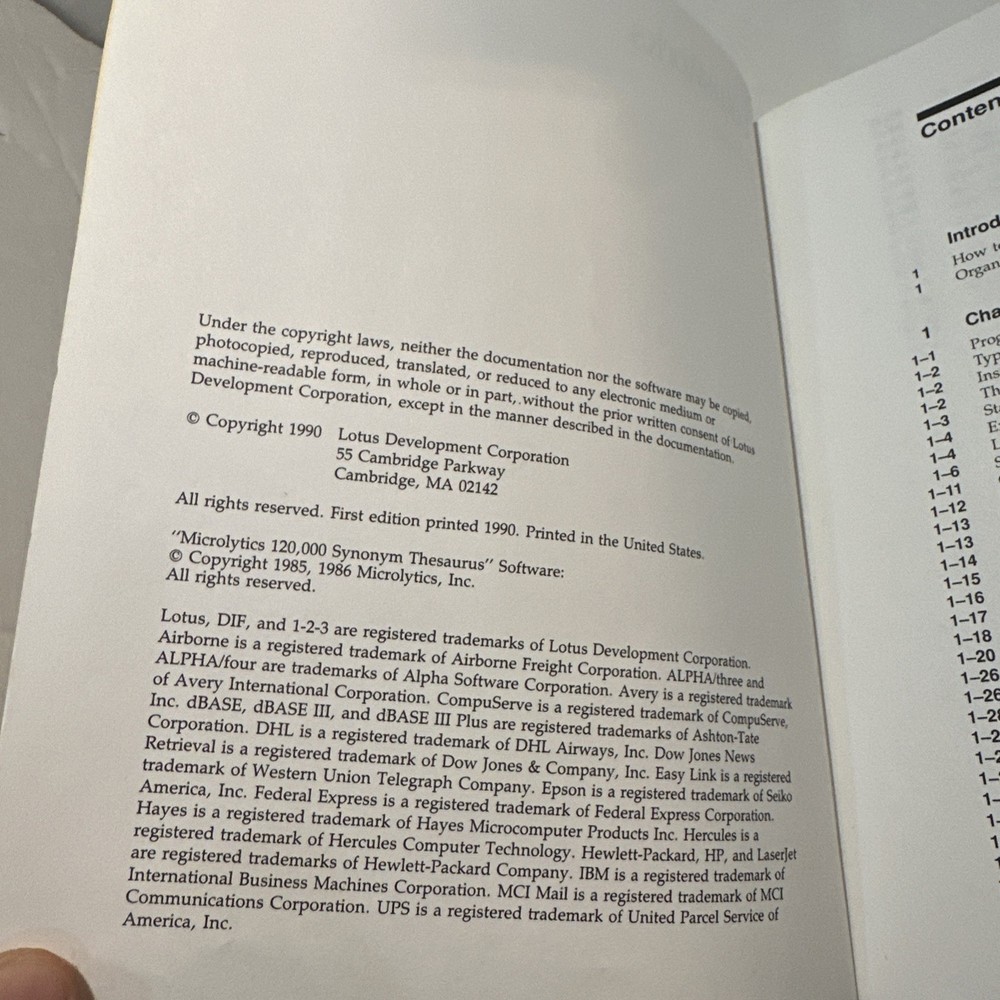 Lotus Works Tutorial 1990 Reference Book Dictionary First Edition