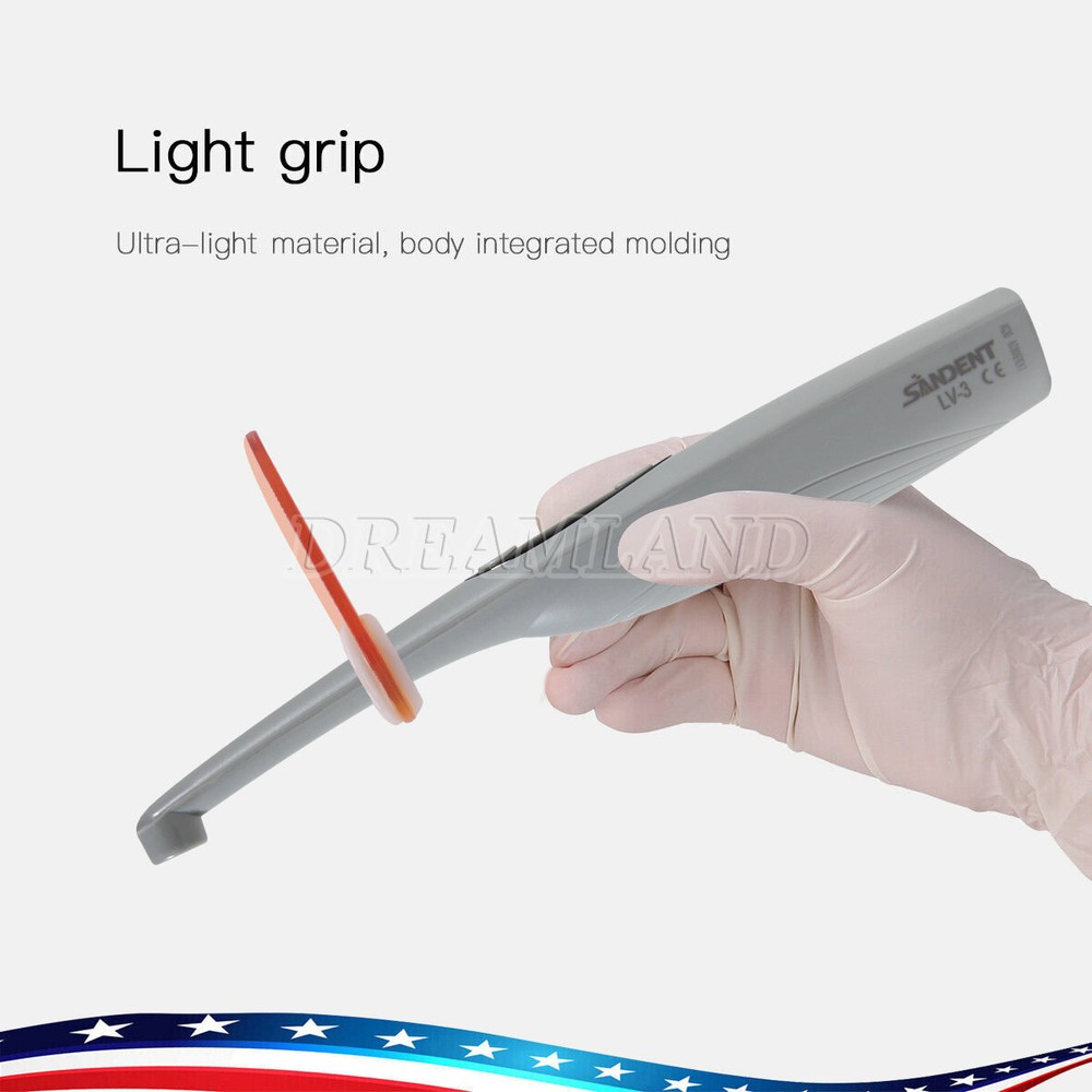 Dental LED Curing Light Lamp Wireless Composite Resin 3 Second USA