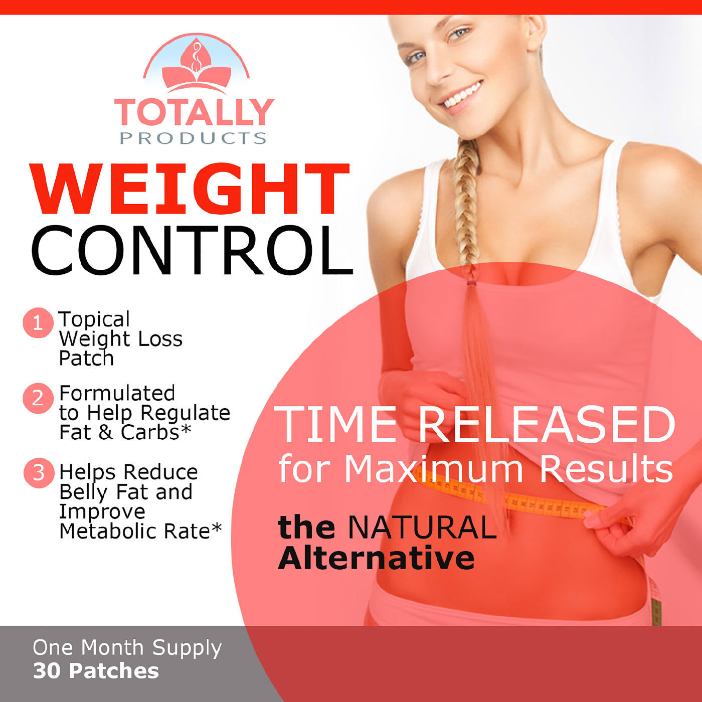 Topical Weight Loss Patch Supports Belly Fat Burn Metabolism Booster 30 Patches