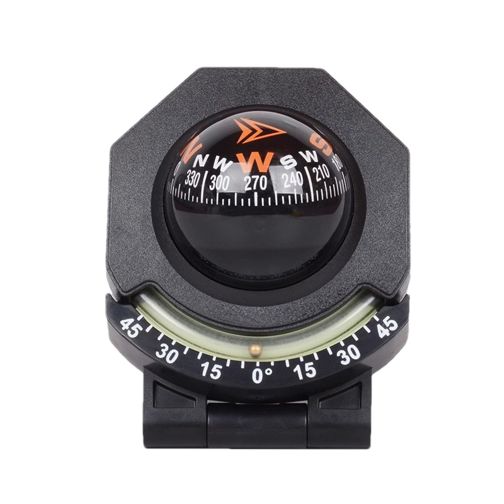 Car Dashboard Compass 180° Adjustable High Precision Foldable Spherical Compass