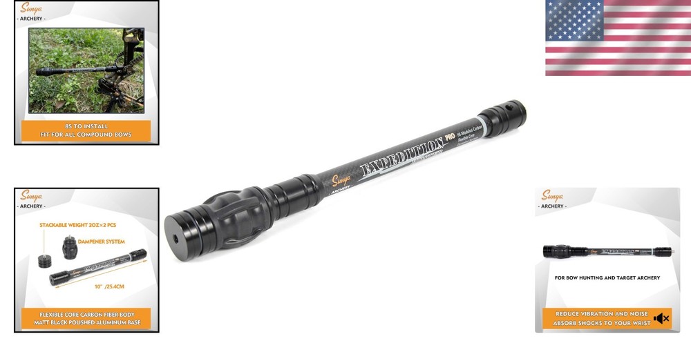 Flexible Core Carbon Fiber Bow Stabilizer 10"=