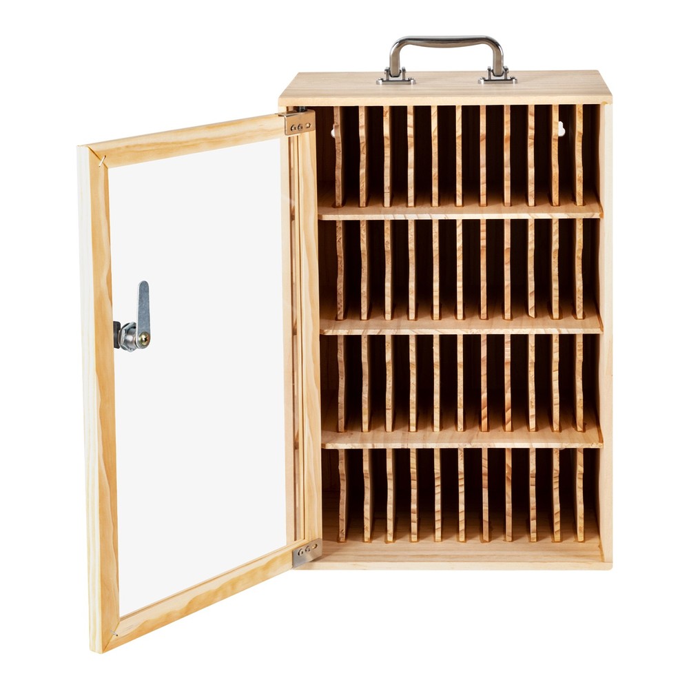 Cell Phone Storage Cabinet with 48 Slots, Lockable & Wall-Mountable