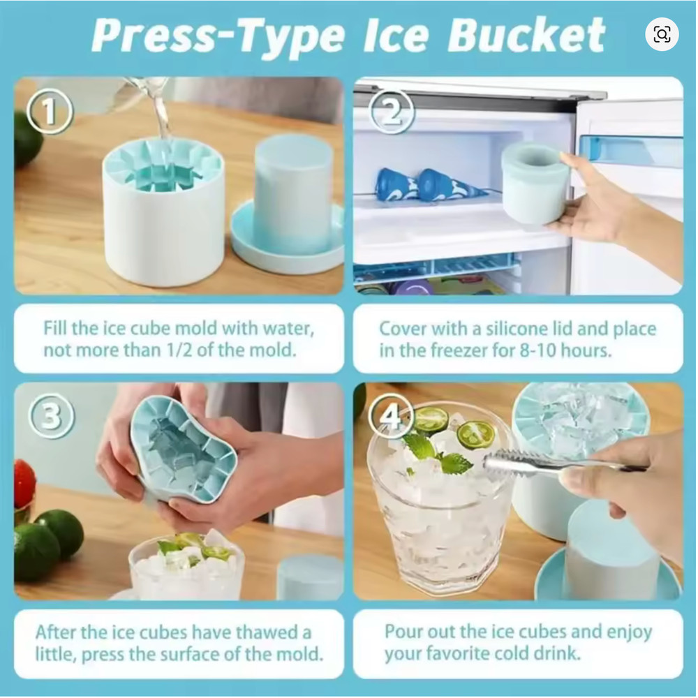 Silicone Mini Ice Cube Tray | Small Ice Mold, Easy Release, Easy Clean