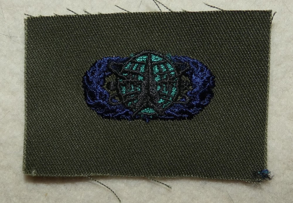 Original 1980s USAF Basic Space Operations subdued cloth (blue/olive green)