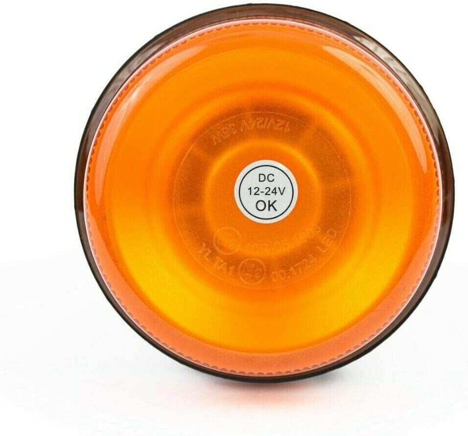 2x LED Rotating Flexible DIN Pole Mount 4 Flashing Modes Warning Light Beacon E9