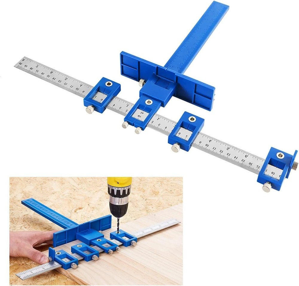 Cabinet Hardware Jig Mounting Template Drill Guide Sleeve Drawer Pull Jigs Tool