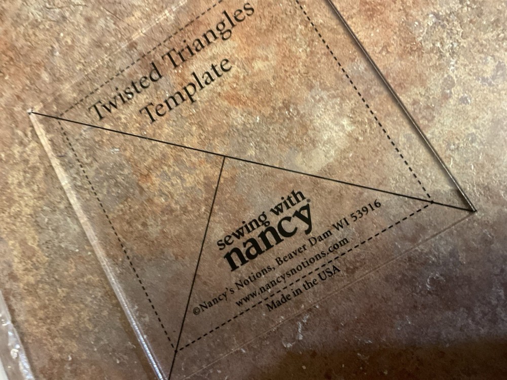 Sewing With Nancy Twisted Triangles Template And Table Runner Patterns