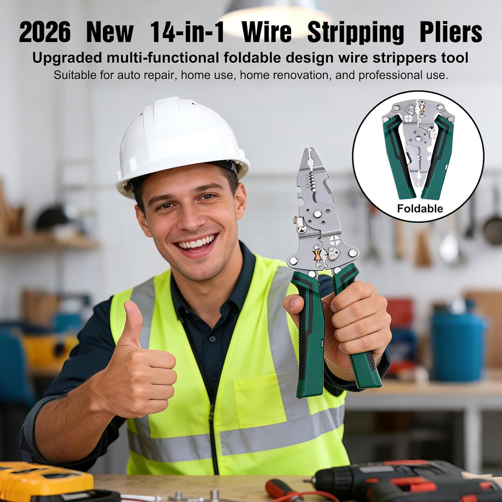 Multi-Function Foldable Wire Stripper Voltage Tester Professional Foldable Tool