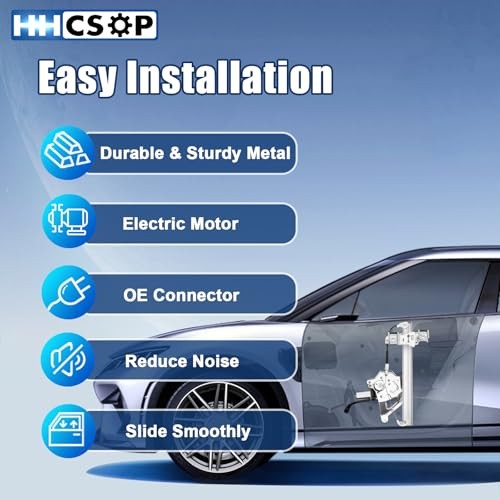 Front Left Driver Side Power Window Regulator with Motor Assembly Replacement