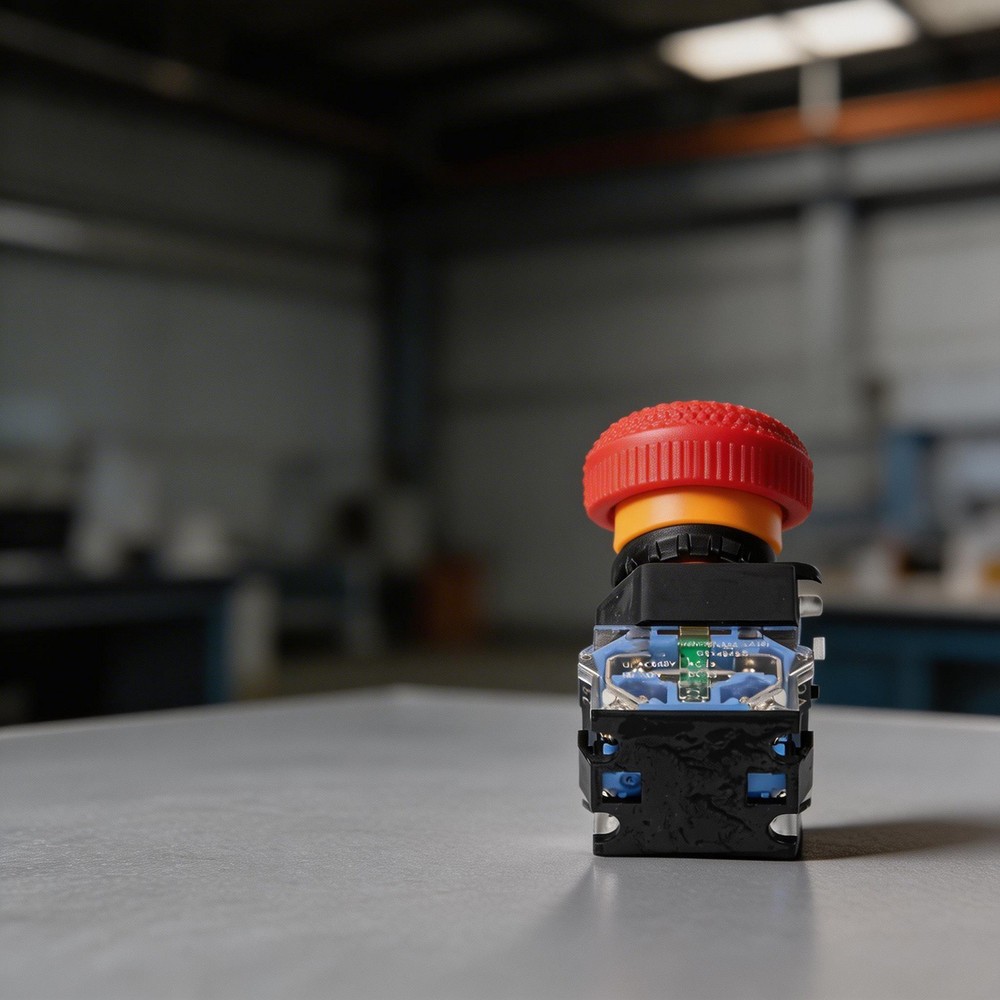 Mushroom Head Latching Stop Switch Suitable for Various Applications at 10A