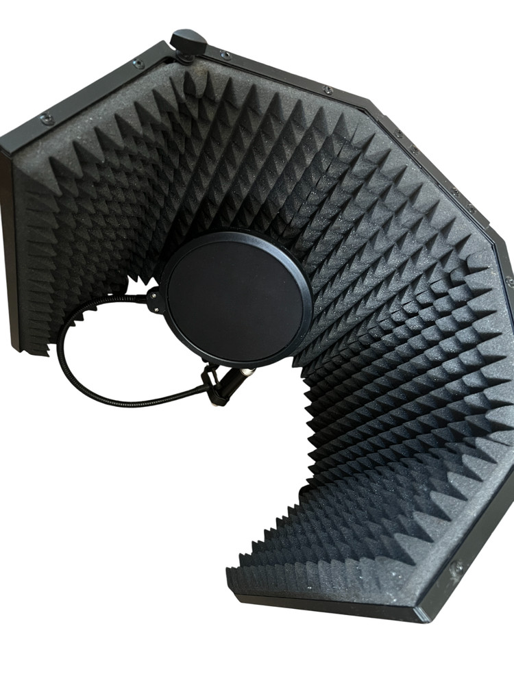 AxcessAbles Mic Reflection Pop Filter Pyramidal Acoustic Foam Lining Lightweight
