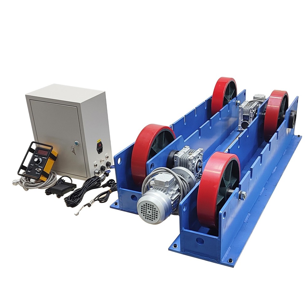 220V 3-Ton Double Power Line-control Welding Turning Roller Welding Bench