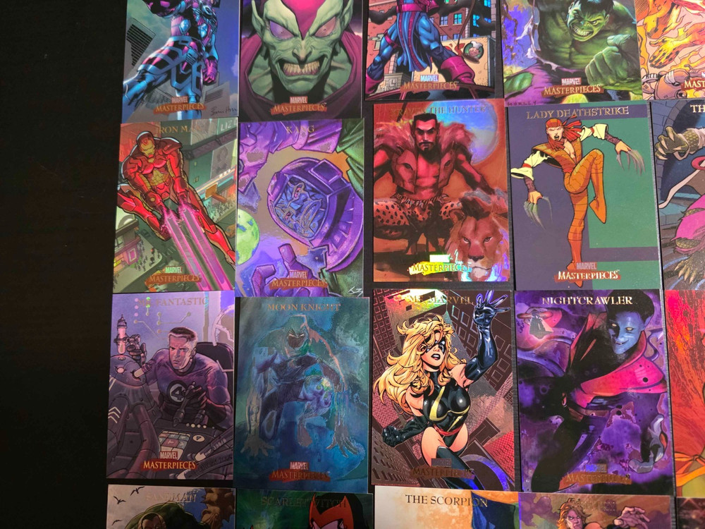 2007 MARVEL MASTERPIECES INCOMPLETE FOIL SET 59 CARDS