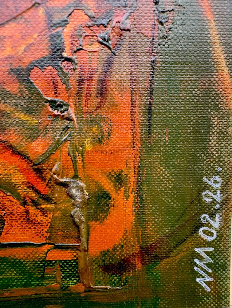 Original Russian Abstract Composition, Graphics, Postmodernism, Signed.