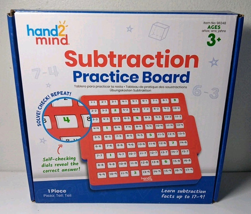 Hand2Mind Subtraction Practice Board  Math Facts Games Number Games Math Ma...
